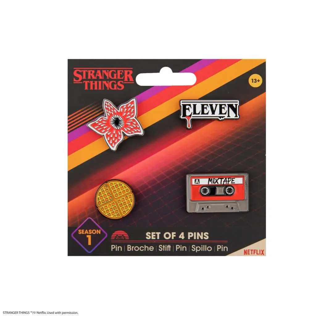 STRANGER THINGS - Season 1 Pin Set (4) - Figurine